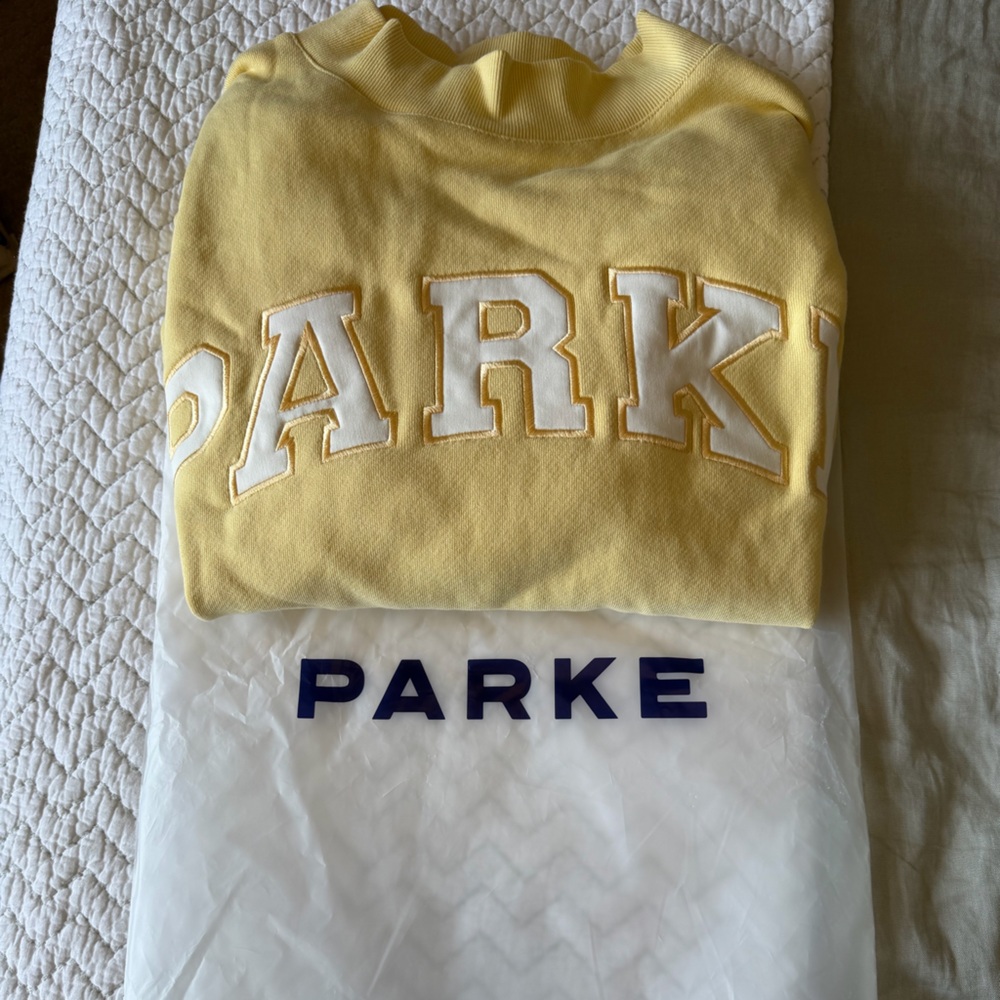 Parke Mockneck Sweatshirt- Peel/White